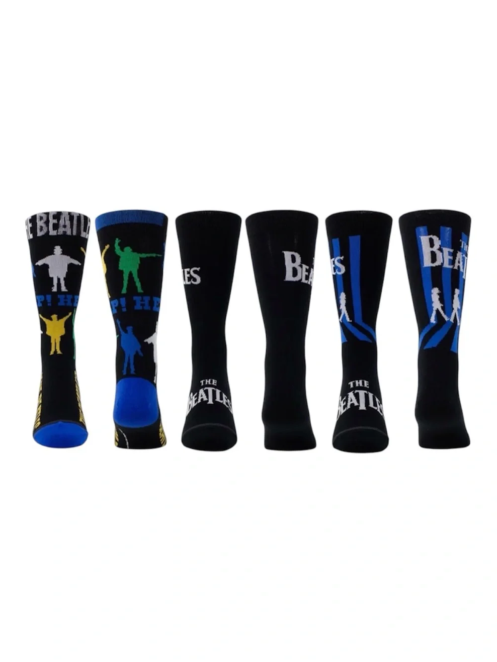3-Pack The Beatles Funny Novelty Crew Socks - NWT